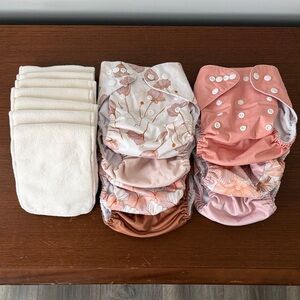 Pink Cloth Diaper Set